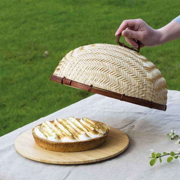 Pebbly Woven Bamboo Food Cover