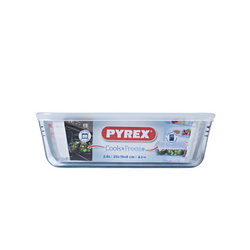 Pyrex Cook & Freeze Rectangular Dish with Lid - 25cm