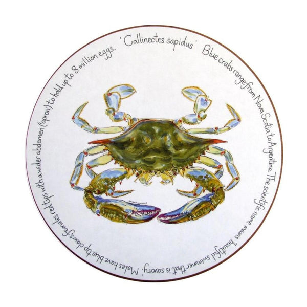 Richard Bramble Placemat 28cm - Blue Crab