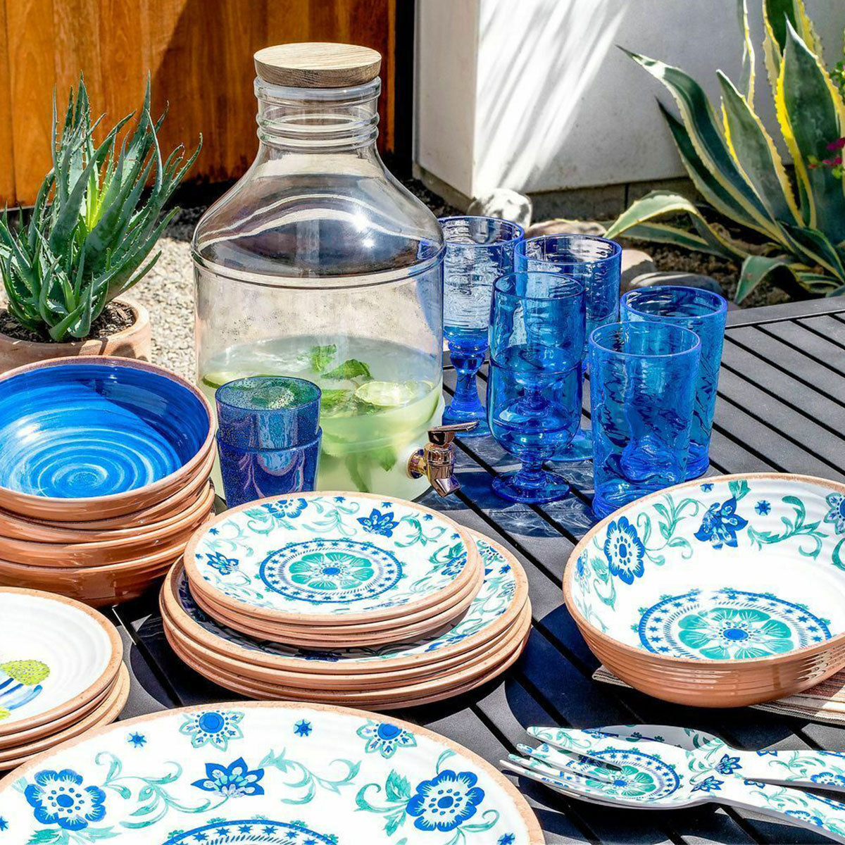 Rio Turquoise Melamine Platter 35 5cm Divertimenti Cookshop