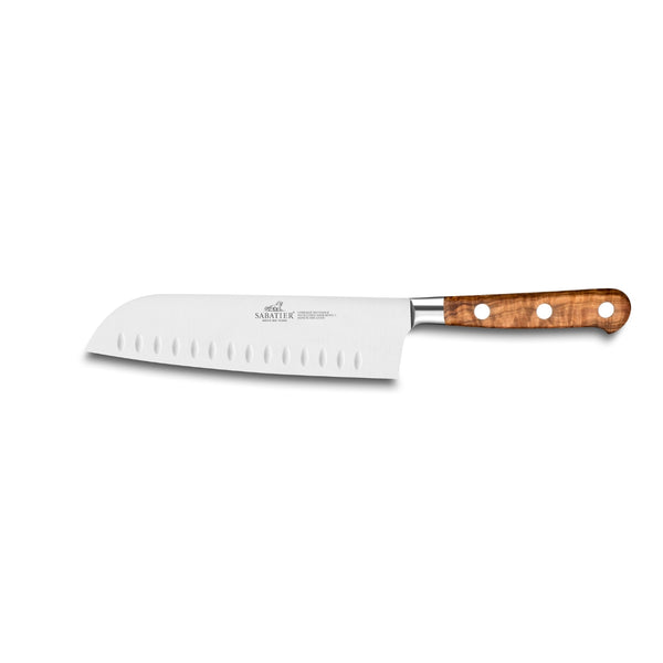 Sabatier Provencao Olive Wood Santoku Knife - 18cm