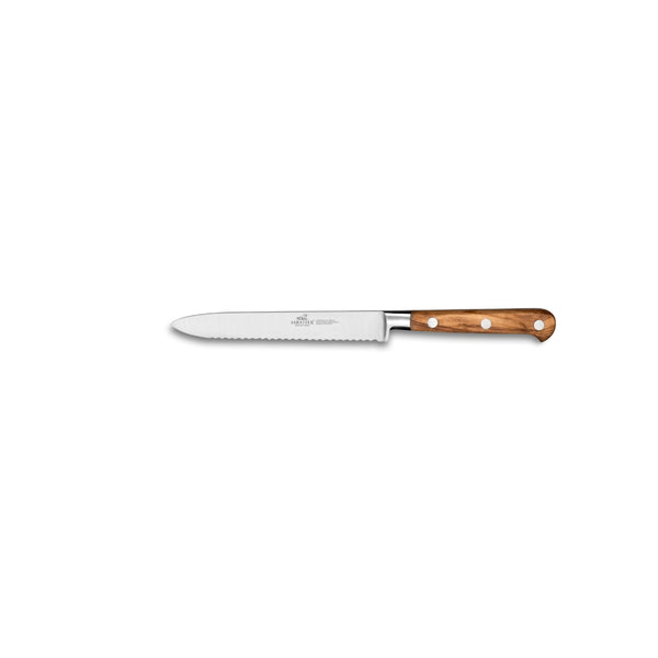 Sabatier Provencao Olive Wood Serrated Knife - 12cm