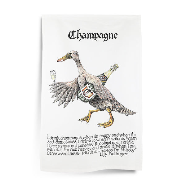 Simon Drew Tea Towel - Champagne
