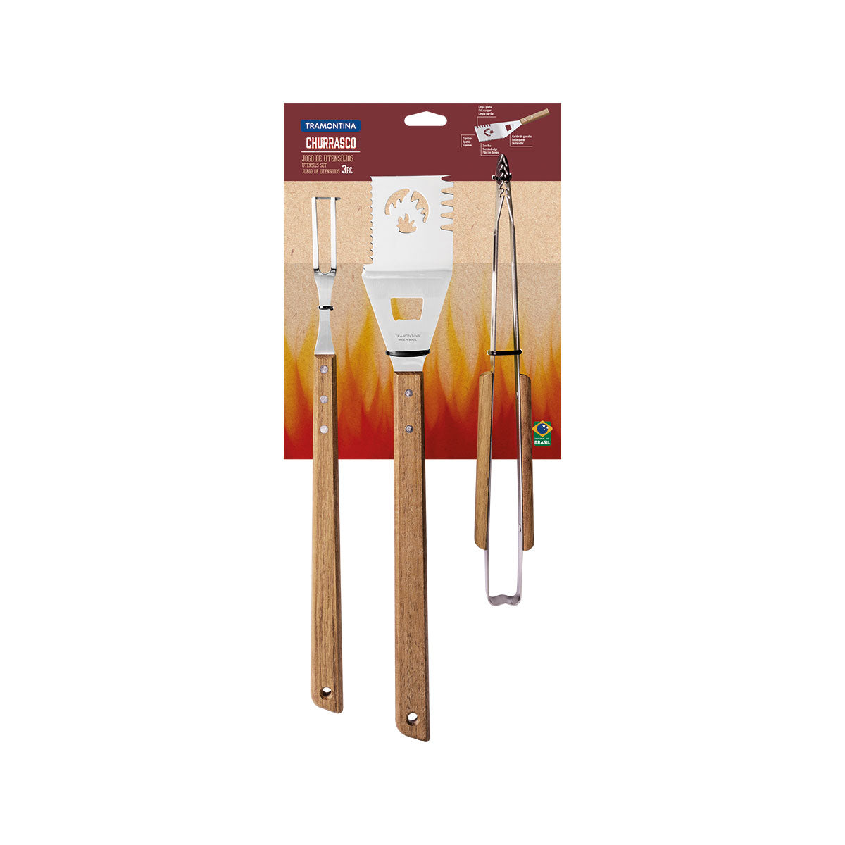 Tramontina 3Piece BBQ Tool Set Divertimenti