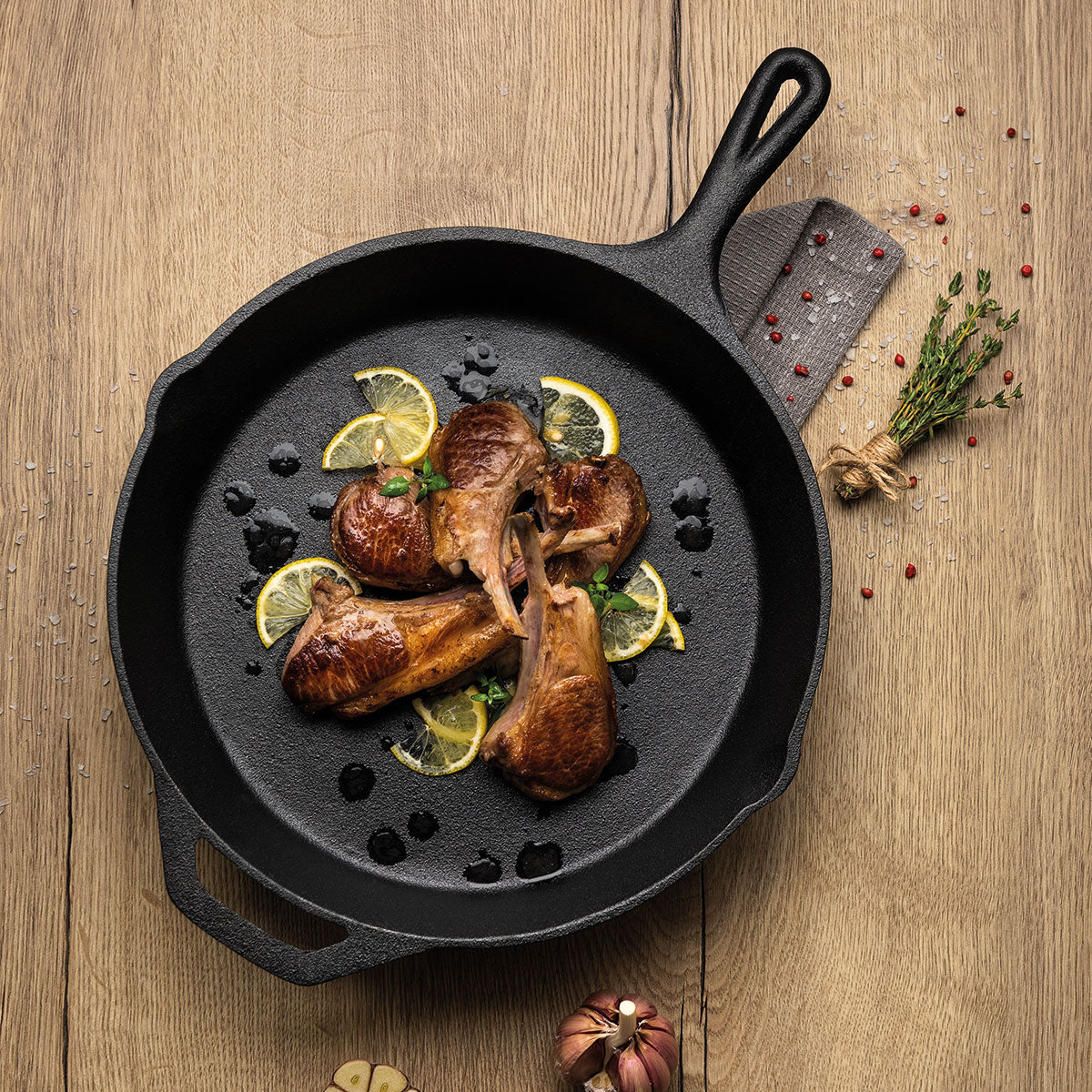 Tramontina Stainless steel pan, 30 cm, stainless steel 18/10, frying pan uncoated, dishwasher safe, induction