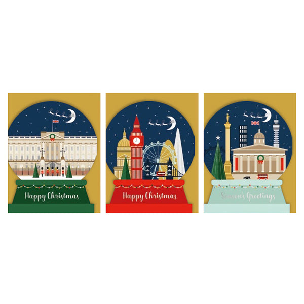 Trio Box of Cards - London Snow Globes