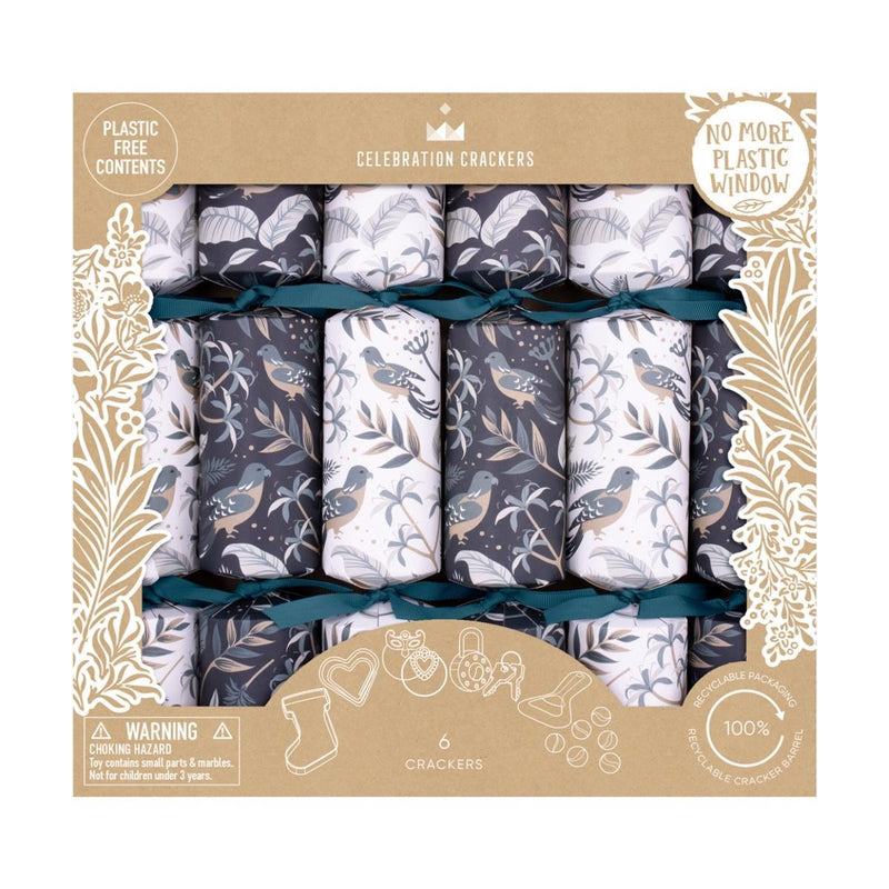 Tropical Birds Christmas Crackers - Pack of 6