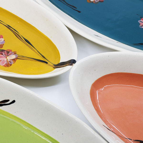 Wonki Ware Cherry Blossom Bamboo Platter - Chestnut