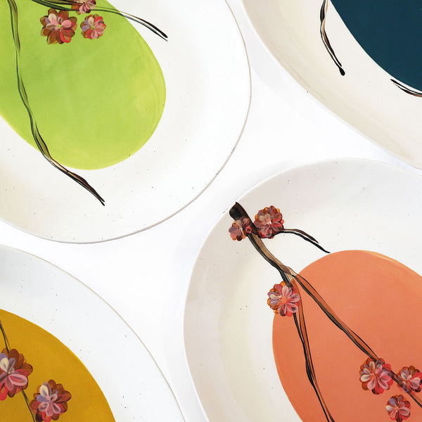 Wonki Ware Cherry Blossom Crayfish Platter - Salmon