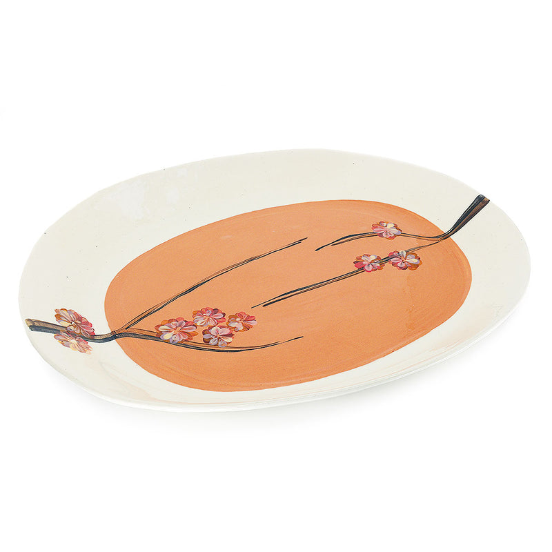 Wonki Ware Cherry Blossom Crayfish Platter - Salmon