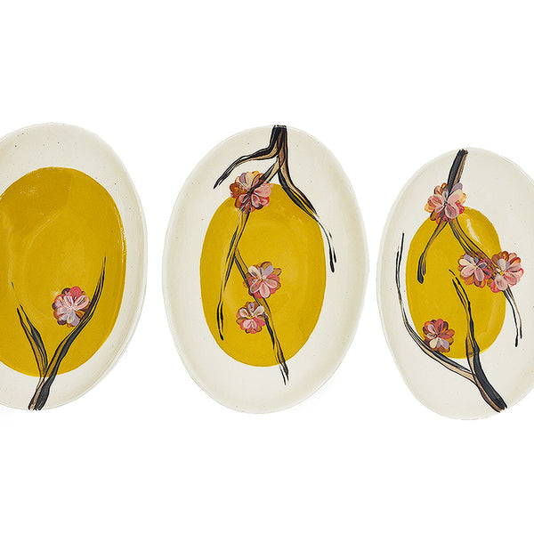 Wonki Ware Cherry Blossom Etosha Dish - Chestnut