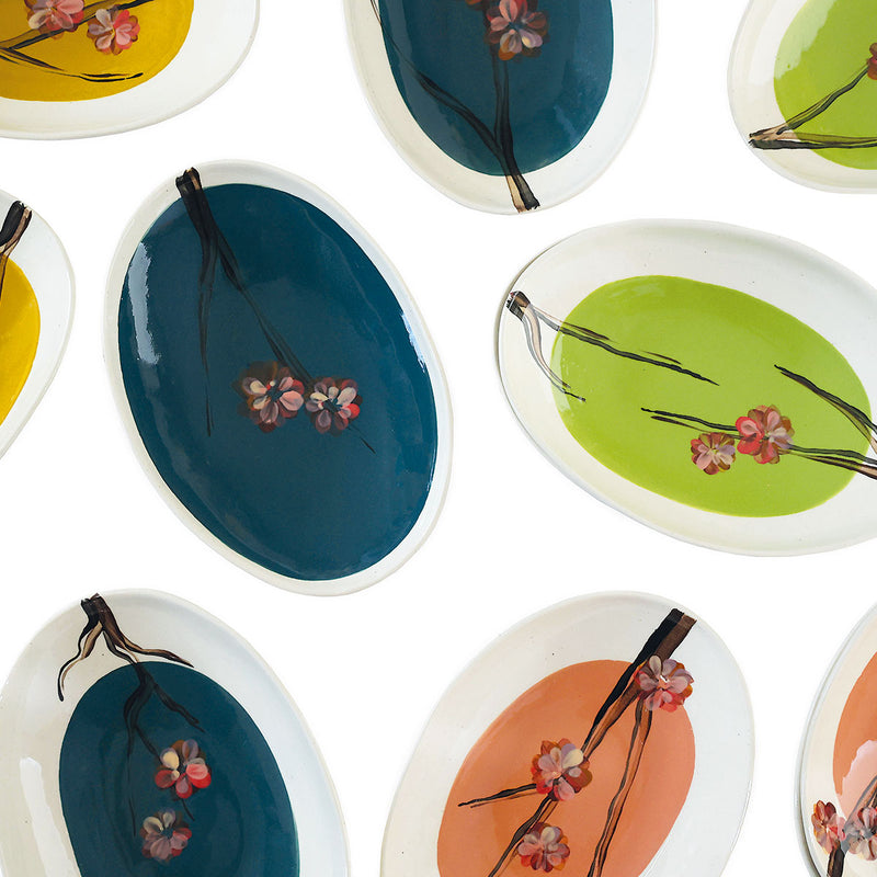 Wonki Ware Cherry Blossom Etosha Dish - Salmon