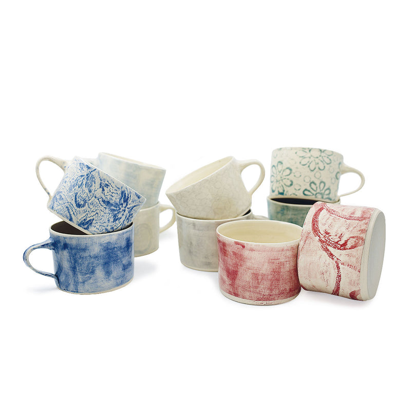 Wonki Ware Squat Mug - Blue Mix