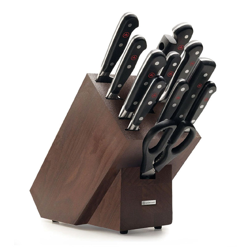 Wusthof Classic 12 Piece Knife Set with Brown Block