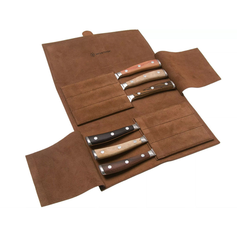 Wüsthof Ikon Steak Knife Set With Leather Case