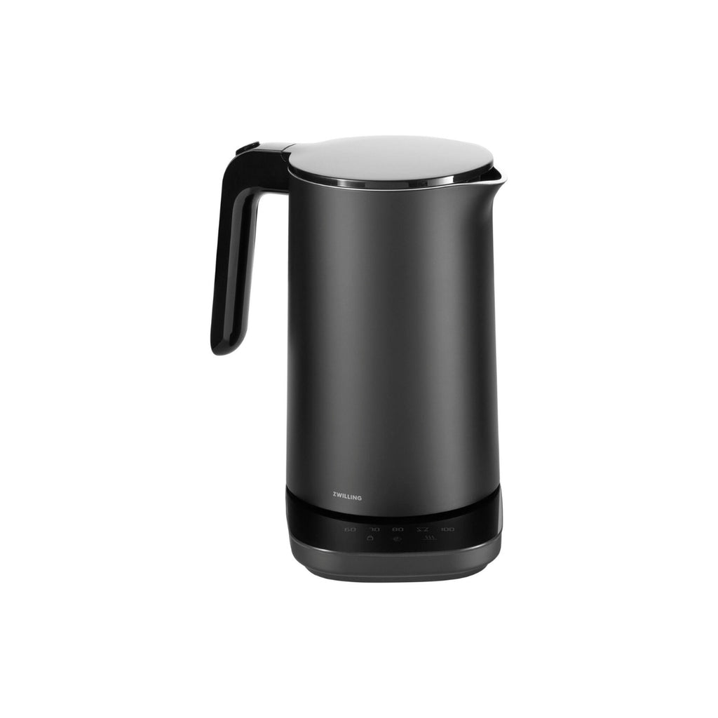 An electric kettle shown from the front.