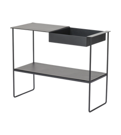 Lind DNA Console/Cocktail Table - Black Leather