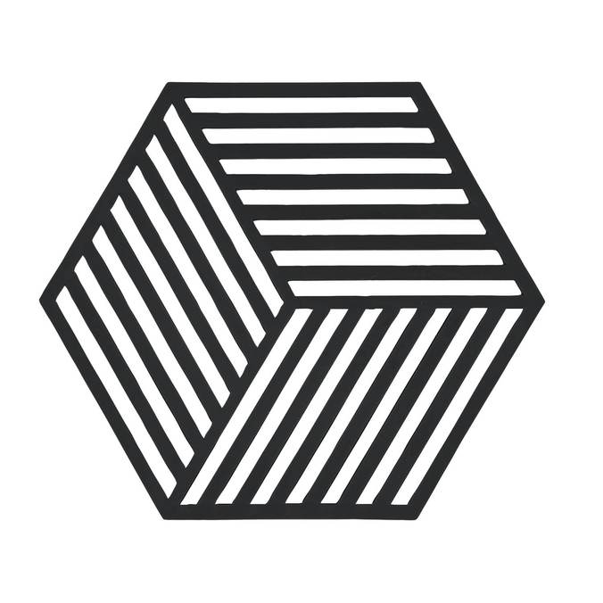 Silicone Hexagon Trivet - Black