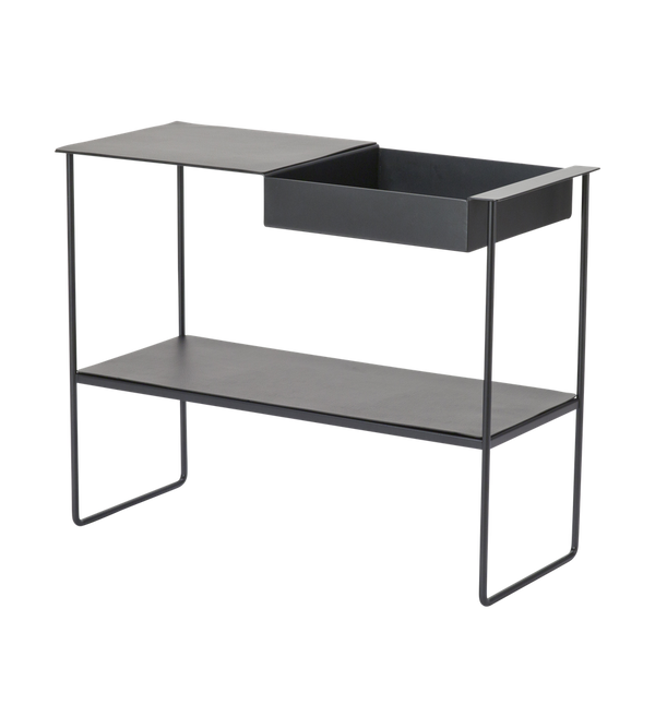 Lind DNA Console/Cocktail Table - Black Leather