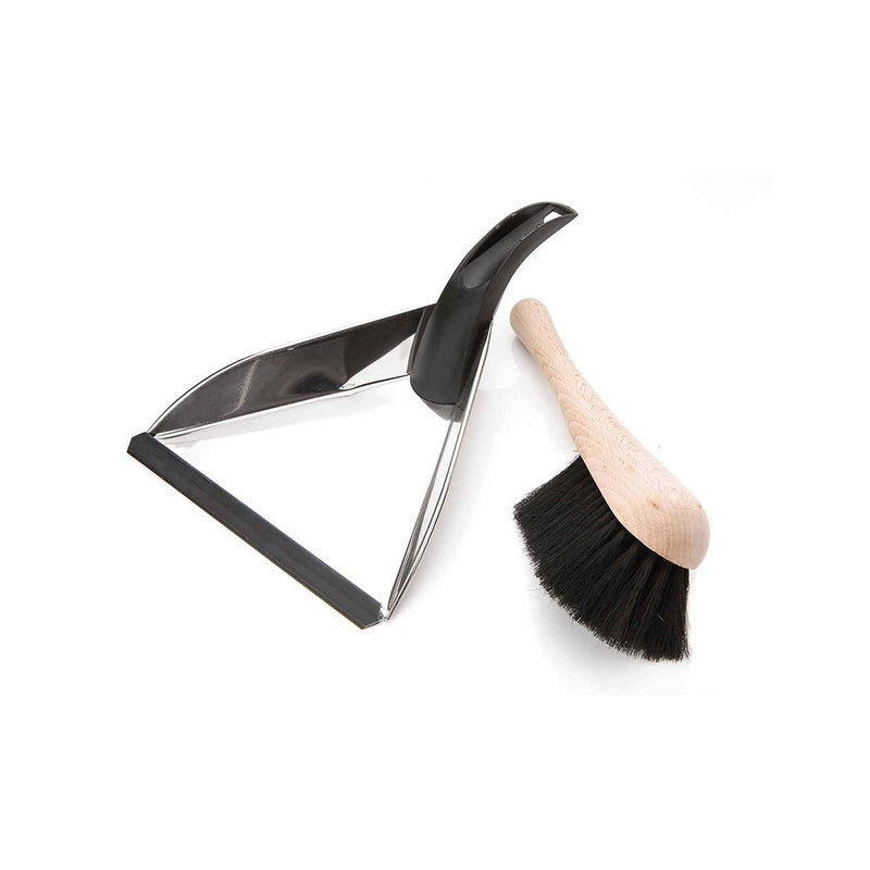 Dustpan and horsehair brush