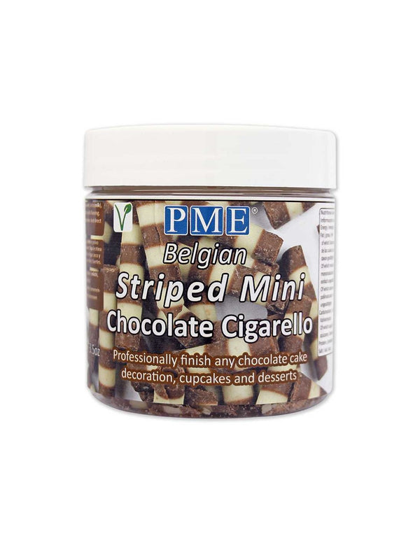 PME Belgian Chocolate Striped Cigarello Curls