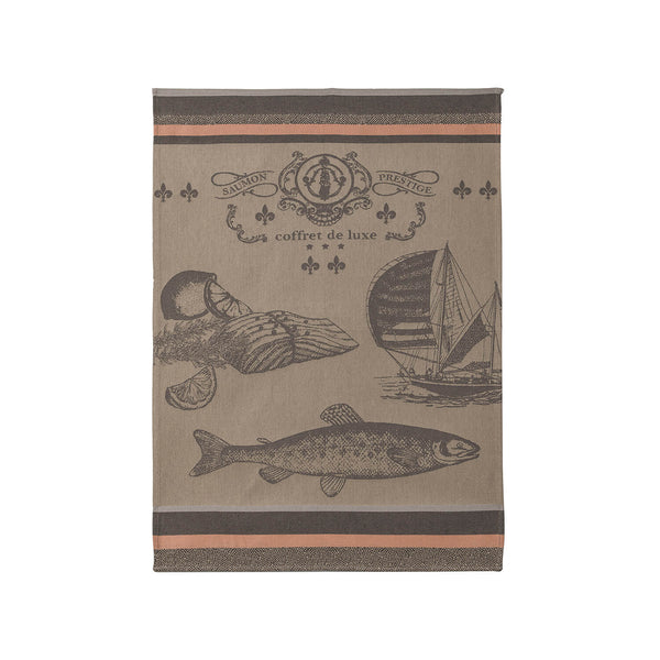 Jacquard Salmon Tea Towel
