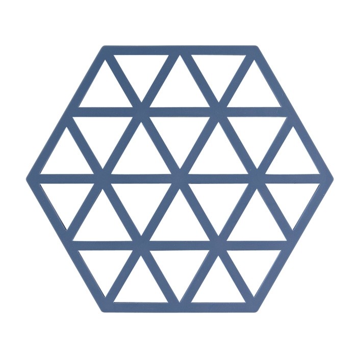 Silicone Triangles Small Trivet - Denim