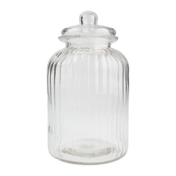 T&G Giant Fluted Glass Jar & Lid