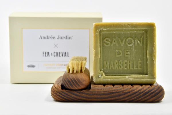 AndrÃƒ©e Jardin Marseille Soap & Brush Set - Dark Ash