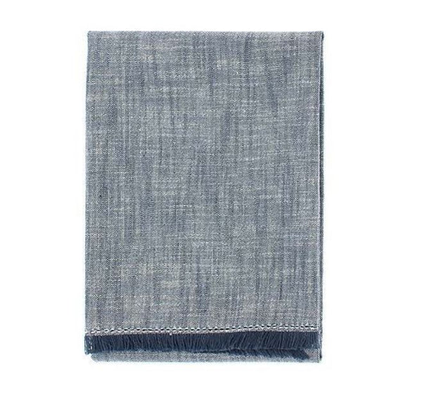 Walton & Co Chambray Hand Towel - Flint Blue