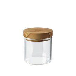 Berard Glass Storage Jar with Olive Wood Lid - 11cm