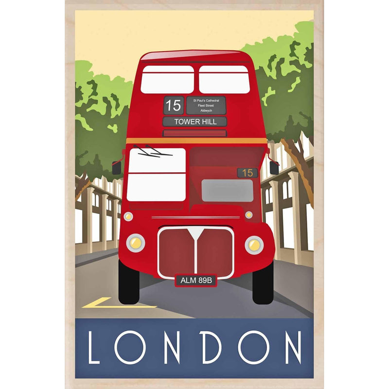 The Wooden Postcard Company Postcards - London Bus