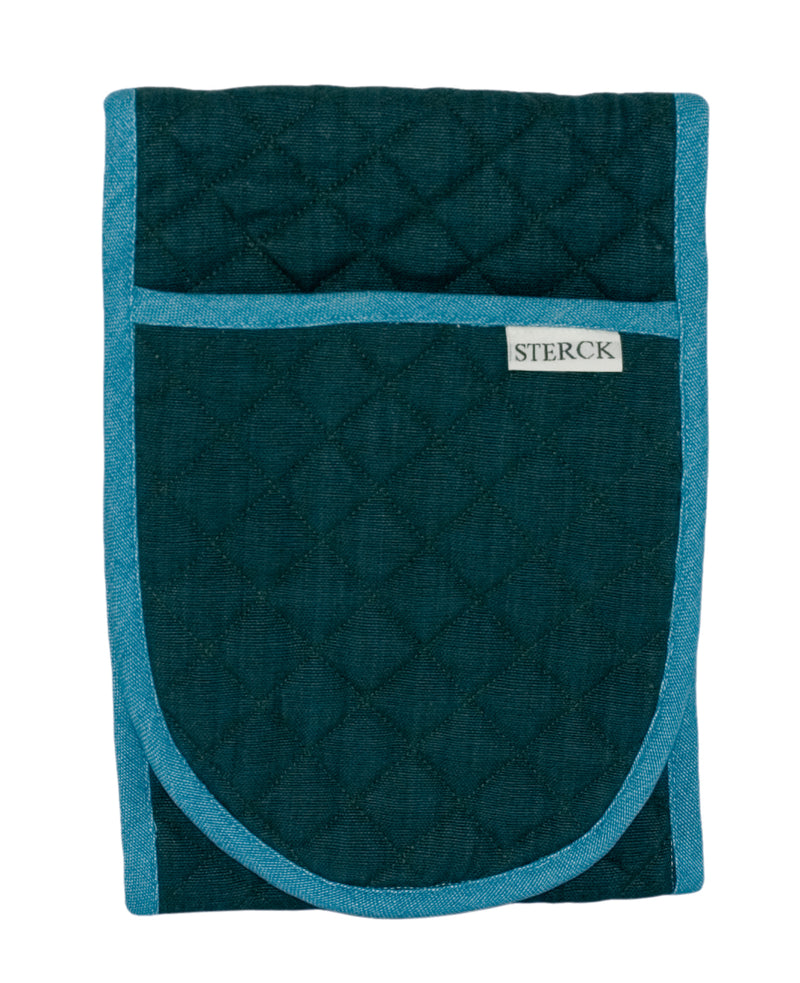 Sterck Double Oven Glove - Green & Blue