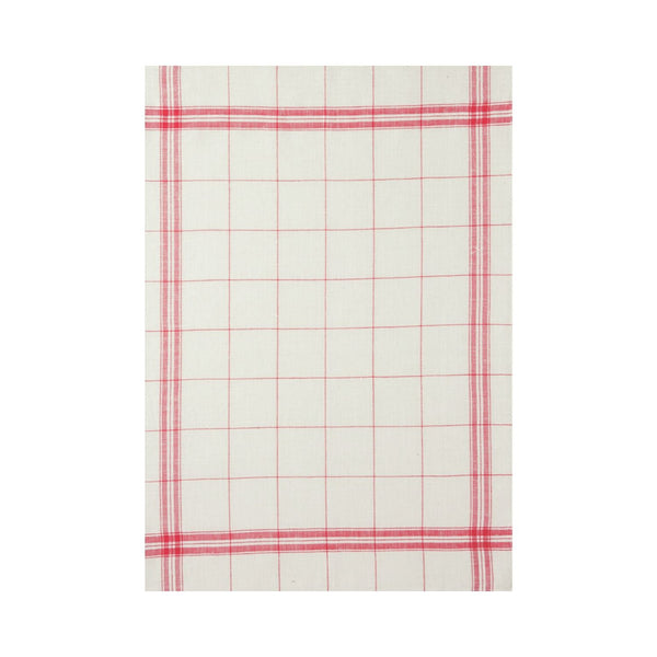 Coucke French Linen Tea Towel - Red